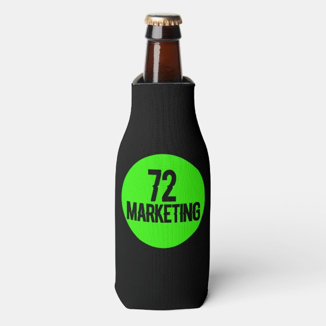 72Marketing Logo koozie Flaschenkühler (Flaschenvorderseite)