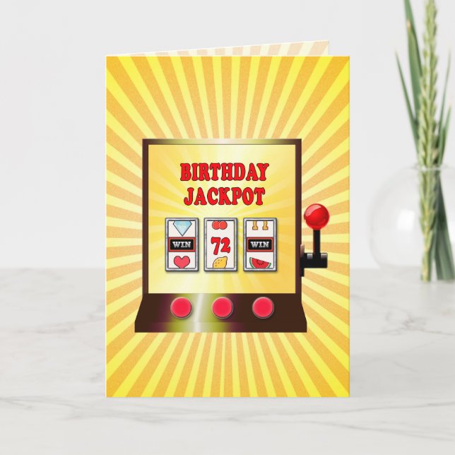 72nd birthday slot machine card karte (Vorderseite)