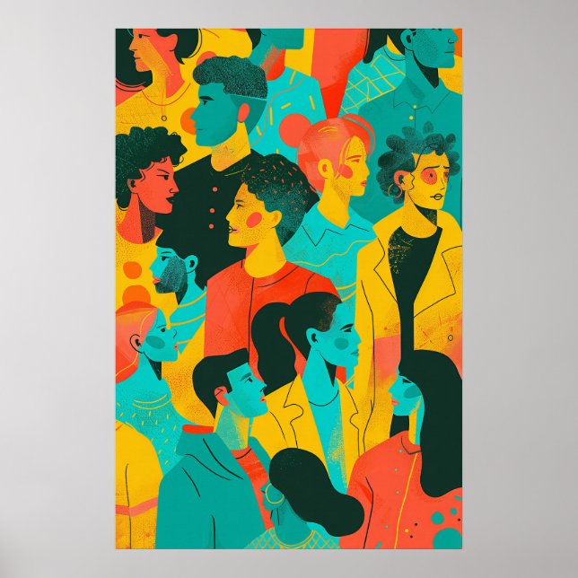 735 Mosaik-Alltagsheld Poster (Vorne)