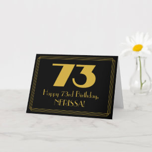 73. Geburtstag: Art Deco Inspiriert Look "73" & Na Karte
