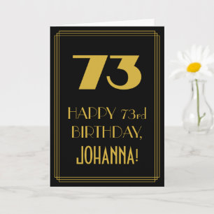 73. Geburtstag – Art Deco inspiriertes Aussehen "7 Karte