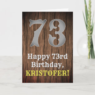 73. Geburtstag: Inspirierter Country Western Look, Karte