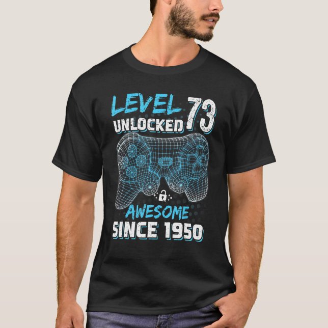 73. Geburtstag Shirt Stufe 73 seit 1950 W (Vorderseite)