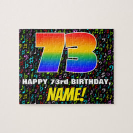 73. Geburtstag — Spaß, farbenfrohe Musiksymbole & Puzzle