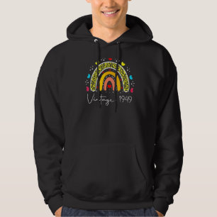 73. Geburtstag Vintag 1949 Rainbow Birthday 1 Hoodie