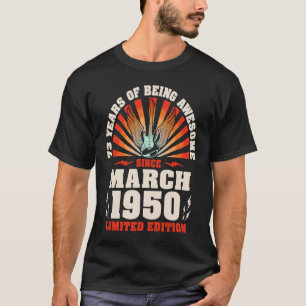 73. Geburtstag Vintage Gitarrist Music Geborener M T-Shirt