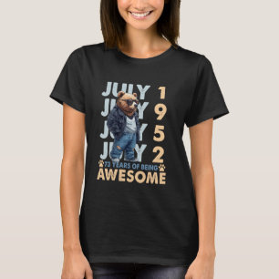 73. Geburtstagsbärenlegende Juli 1952 73 Jahre alt T-Shirt