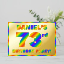 73. Geburtstagsparty — Spaß, Regenbogenspektrum "7