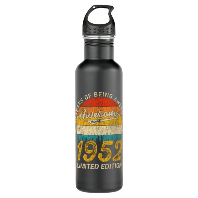 73 Jahre alt 1952 Retro Phantastisches 73. Geburts Edelstahlflasche (Vorderseite)