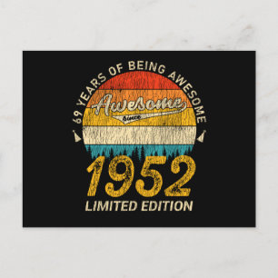 73 Jahre alt 1952 Retro Phantastisches 73. Geburts Postkarte
