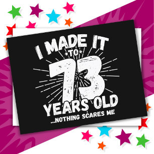73 Jahre alt Sarcastic Meme Funny 73. Geburtstag Postkarte