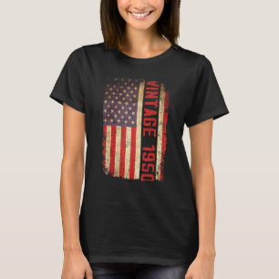 73 Jahre Vintag 1950 Amerikanische Flagge 73. Gebu T-Shirt