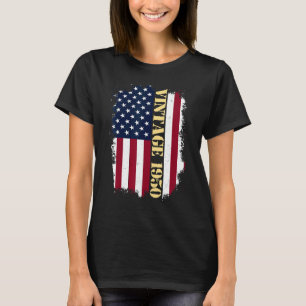 73 Jahre Vintage US-Flagge 1950 Amerikanische Flag T-Shirt
