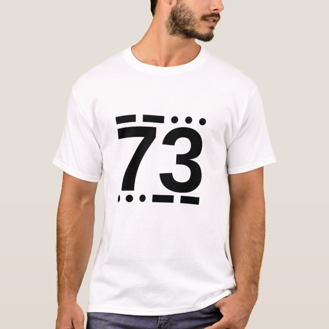 73 Morse Code Amateur Ham Radio Tshirt (Vorderseite)