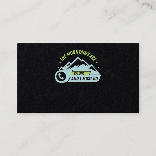 73.Wandern in den Bergen ruft und ich muss gehen Visitenkarte