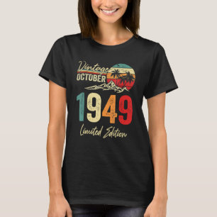 73 Yr Vintager Oktober 1949 73. Geburtstag T-Shirt