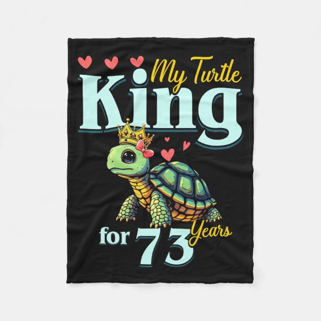 73rd Wedding Anniversary Couples My Turtle King Fo Fleecedecke (Vorderseite)