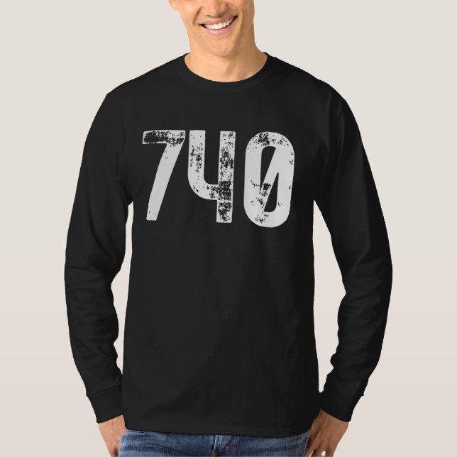 740 Area Code Newark OH Mobile Telefone Area Code T-Shirt (Vorderseite)