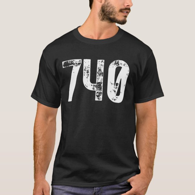 740 Area Code Newark OH Mobile Telefone Area Code T-Shirt (Vorderseite)