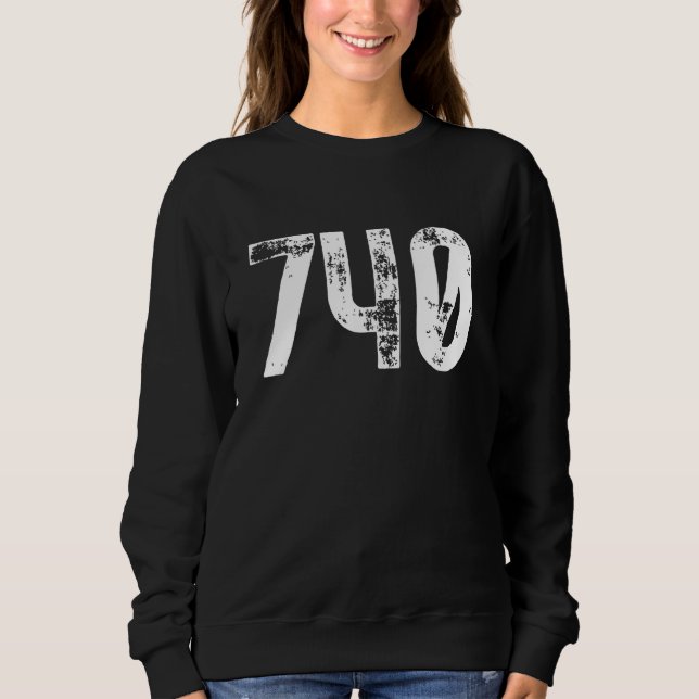 740 Area Code Newark OH Mobile Telephone Area Code Sweatshirt (Vorderseite)