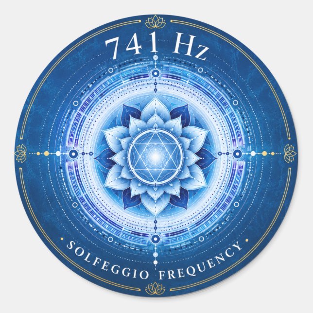741 Hz Solfeggio-Frequenz-Aufkleber Runder Aufkleber (Vorderseite)