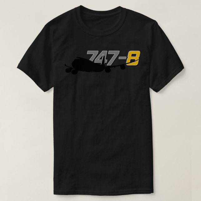 747 8 Jumbo Jet T-Shirt (Design vorne)