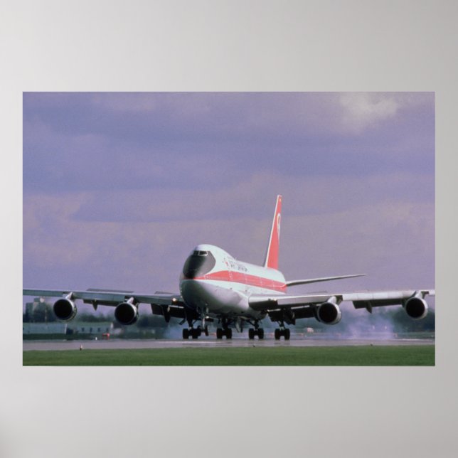 747 Land am internationalen Flughafen Pearson, Tor Poster (Vorne)