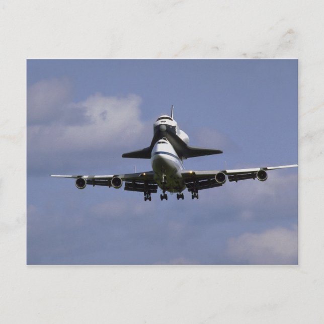 747 und Shuttleservice bei Ankunft, Ottawa Interna Postkarte (Vorderseite)