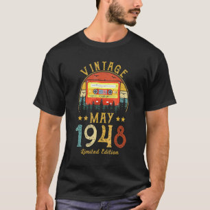 74. Geburtstag 74 Jahre alt Vintag Mai 1948 Retro T-Shirt