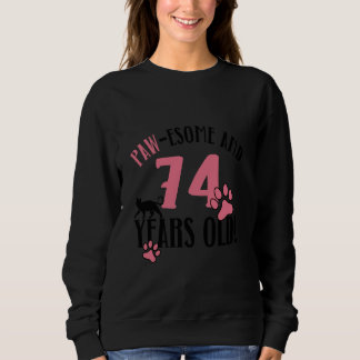 74. Geburtstag 74 Jahre Mama Cat Lover Birth Sweatshirt