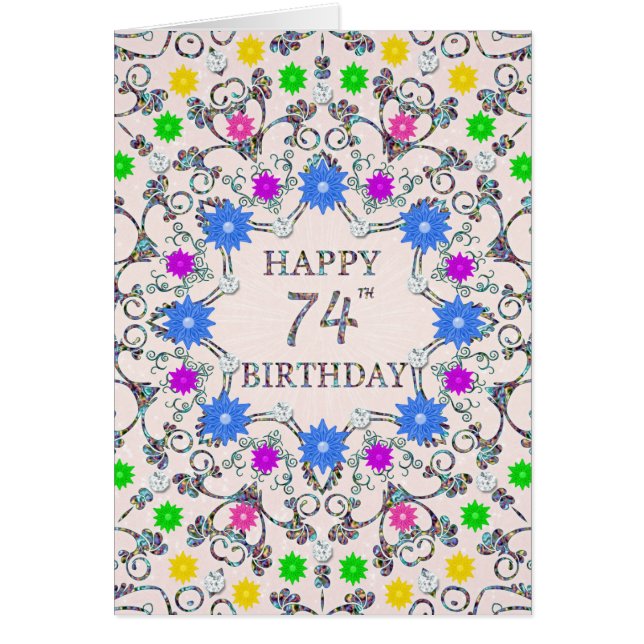74. Geburtstag Abstrakte Blume (Vorne)