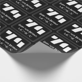 74. Geburtstag: Art Deco Inspiriert Look "74" & Na Geschenkpapier