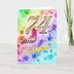 74. Geburtstag für jemanden Fabulous Karte