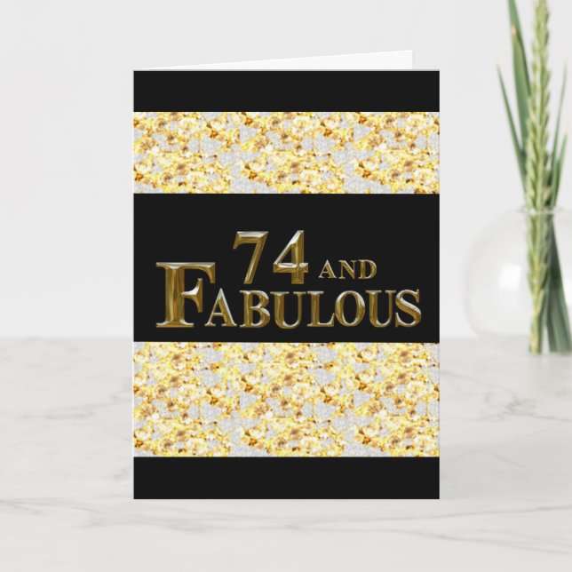 74. Geburtstag Karte (Vorderseite)