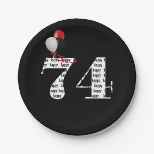74. Geburtstagsballons Pappteller