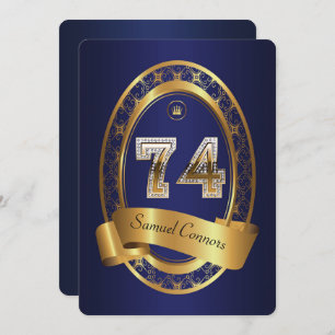 74. Geburtstagsfrau, elegante Farbe Einladung