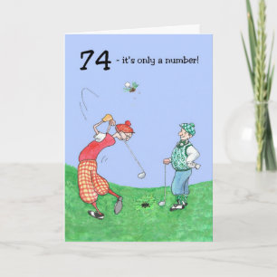 74. Geburtstagskarte für einen Golfer Karte