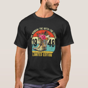 74 Jahre alt 1948 Limited Edition Cowboy Boots Wes T-Shirt