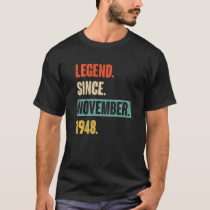 74 Jahre alt 74. Geburtstag BDay Legend seit Novem T-Shirt