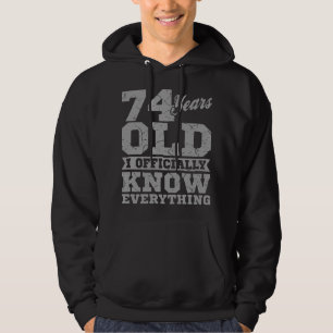 74 JAHRE ALTE 74 Geburtstagsgeschenke Vater weiß  Hoodie
