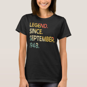 74 Jahre alte Legende Seit September 1948 74. Gebu T-Shirt