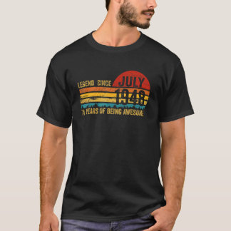 74 Jahre alter Retro Geburtstag Legend seit Juli 1 T-Shirt