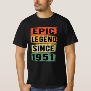74 Jahre alter Tag 1951 Epische Legende 74. Geburt T-Shirt