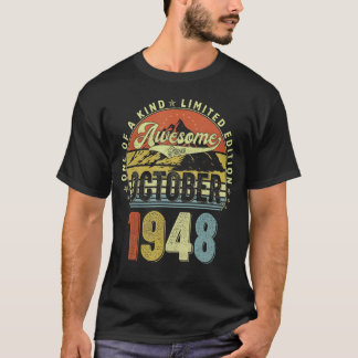 74 Jahre Phantastisch seit Oktober 1948 74. Geburt T-Shirt