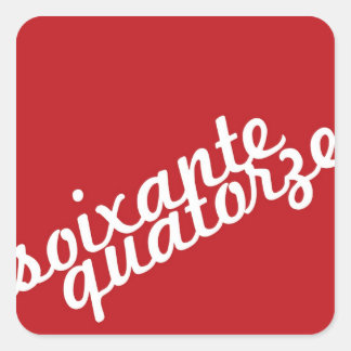 74 QUADRATISCHER AUFKLEBER