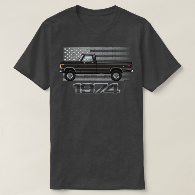 74 Schwarz T-Shirt (Design vorne)