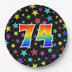 74. Veranstaltung: Bold, Fun, Colorful Rainbow 74 Pappteller