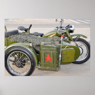 750B-2 Motorrad mit Beiwagen Poster