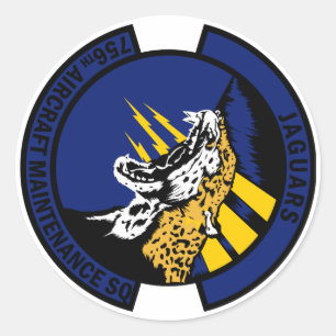 756th Flugzeugwartungs-Geschwader - Jaguare Runder Aufkleber
