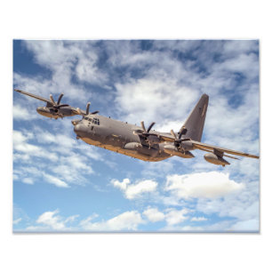 7574-C-130 Militärisches Flugzeug Fotodruck